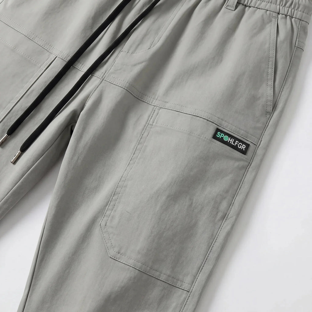 Pantalon Cargo Confortable Élastique à Grandes Poches