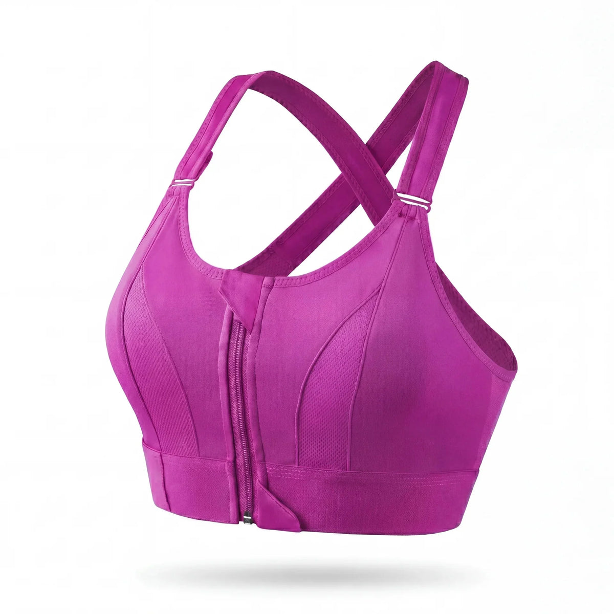 Soutien-Gorge Sportif Antichoc Zippé Confort Respirant Bande Renforcée