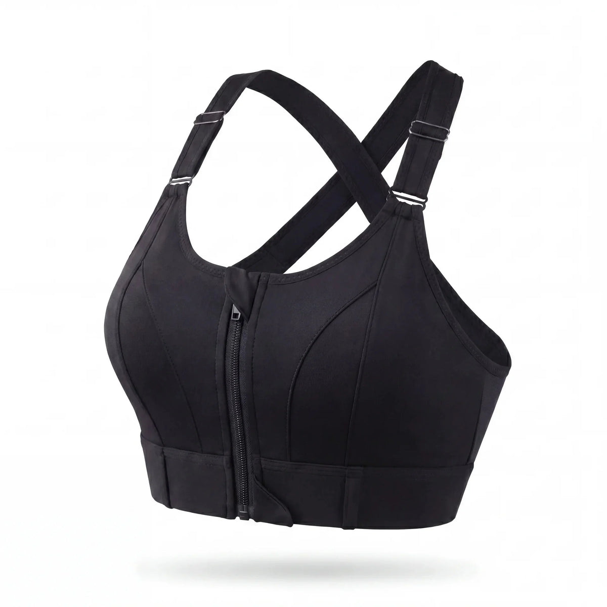 Soutien-Gorge Sportif Antichoc Zippé Confort Respirant Bande Renforcée